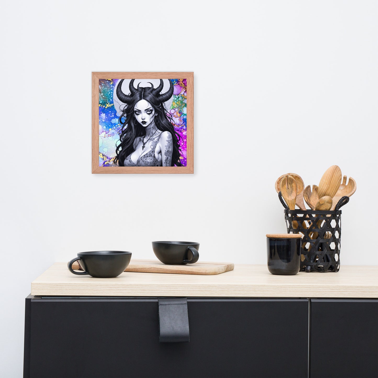 BW Marble V24 Framed Poster