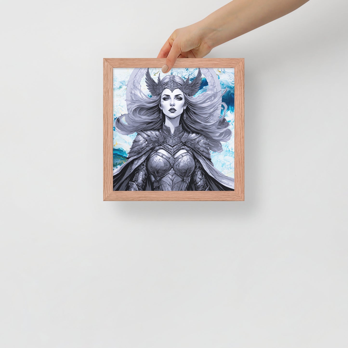 BW Marble V12 Framed Poster