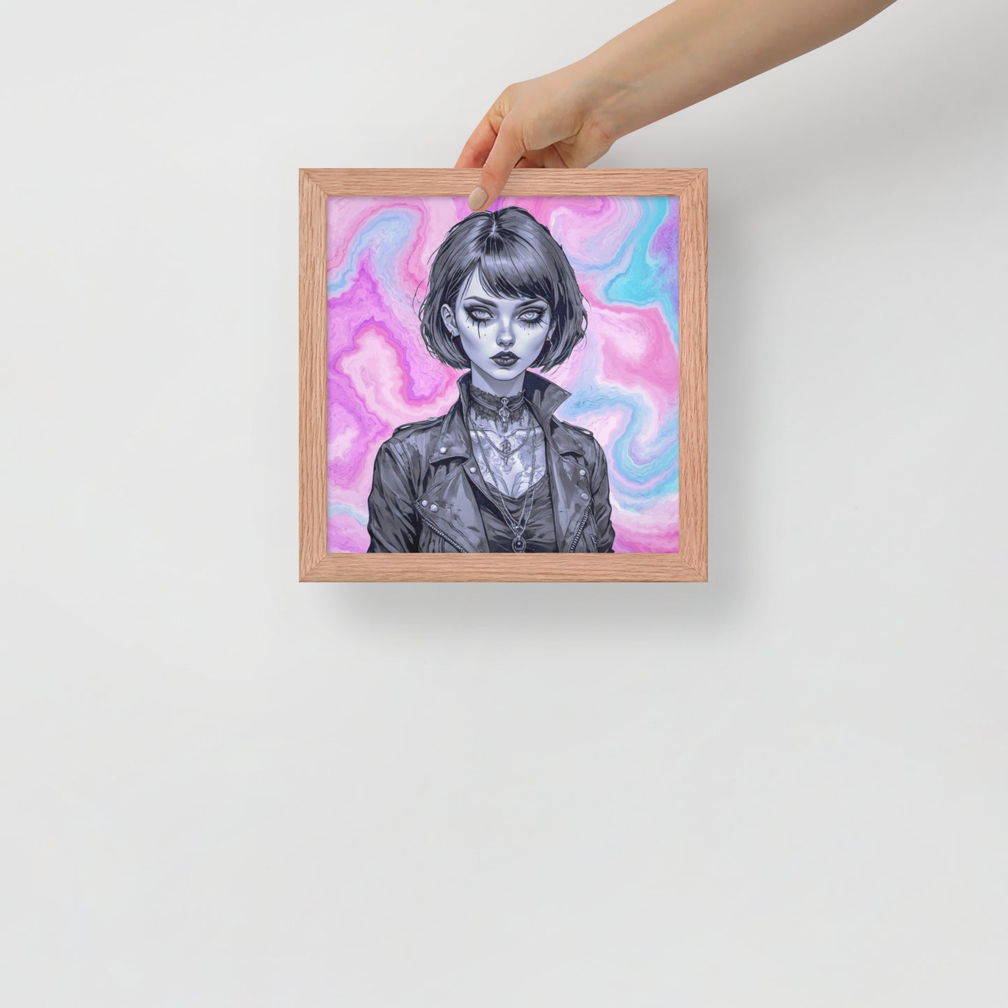 BW Marble V3 Framed Poster