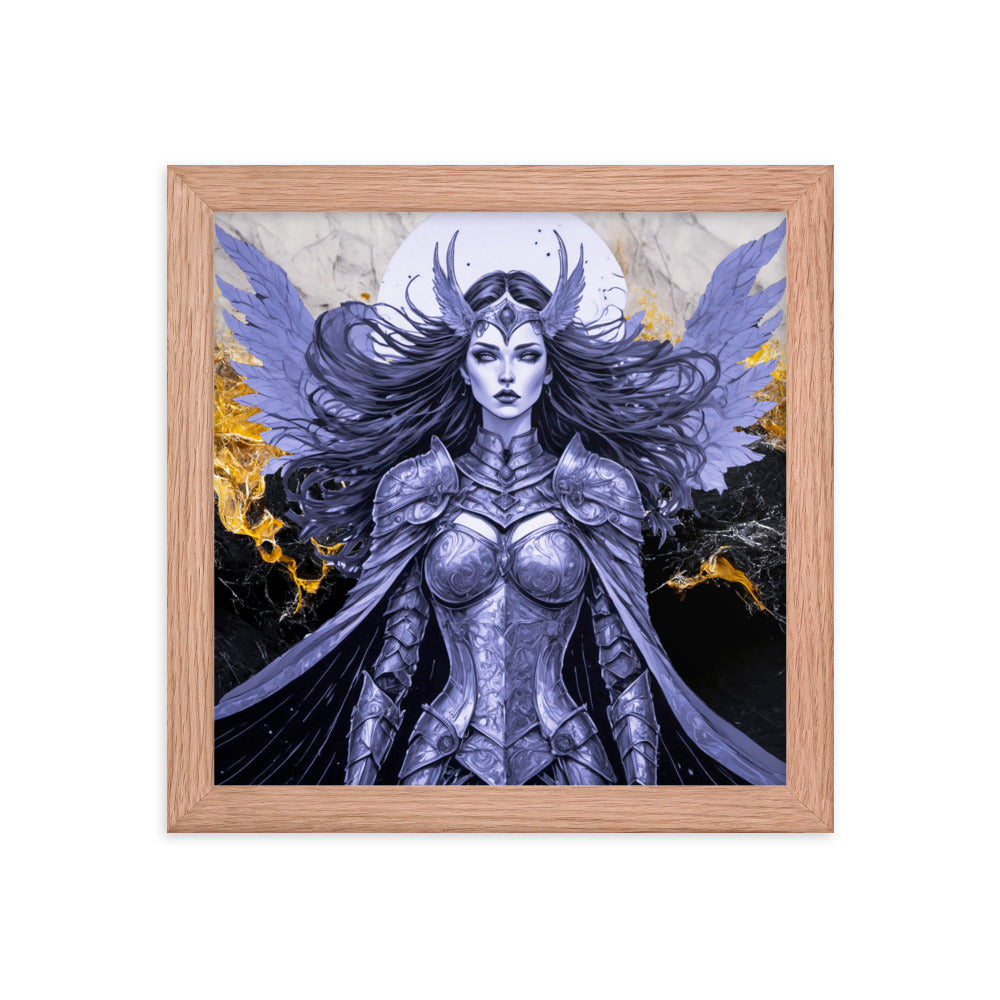 BW Marble V5 Framed Poster