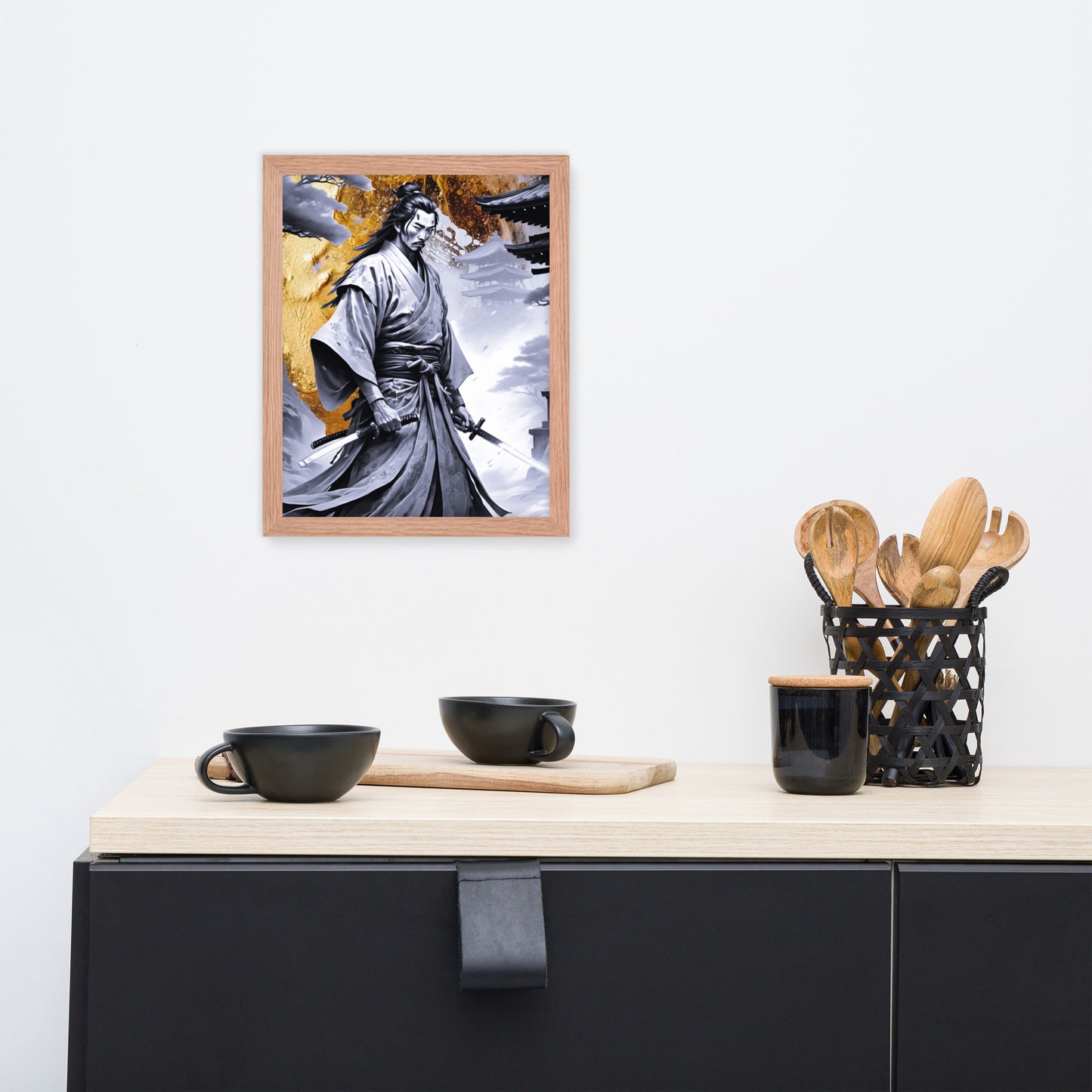 BW Marble V25 Framed Poster
