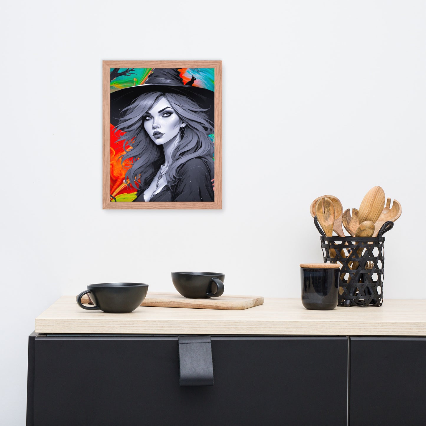 BW Marble V22 Framed Poster