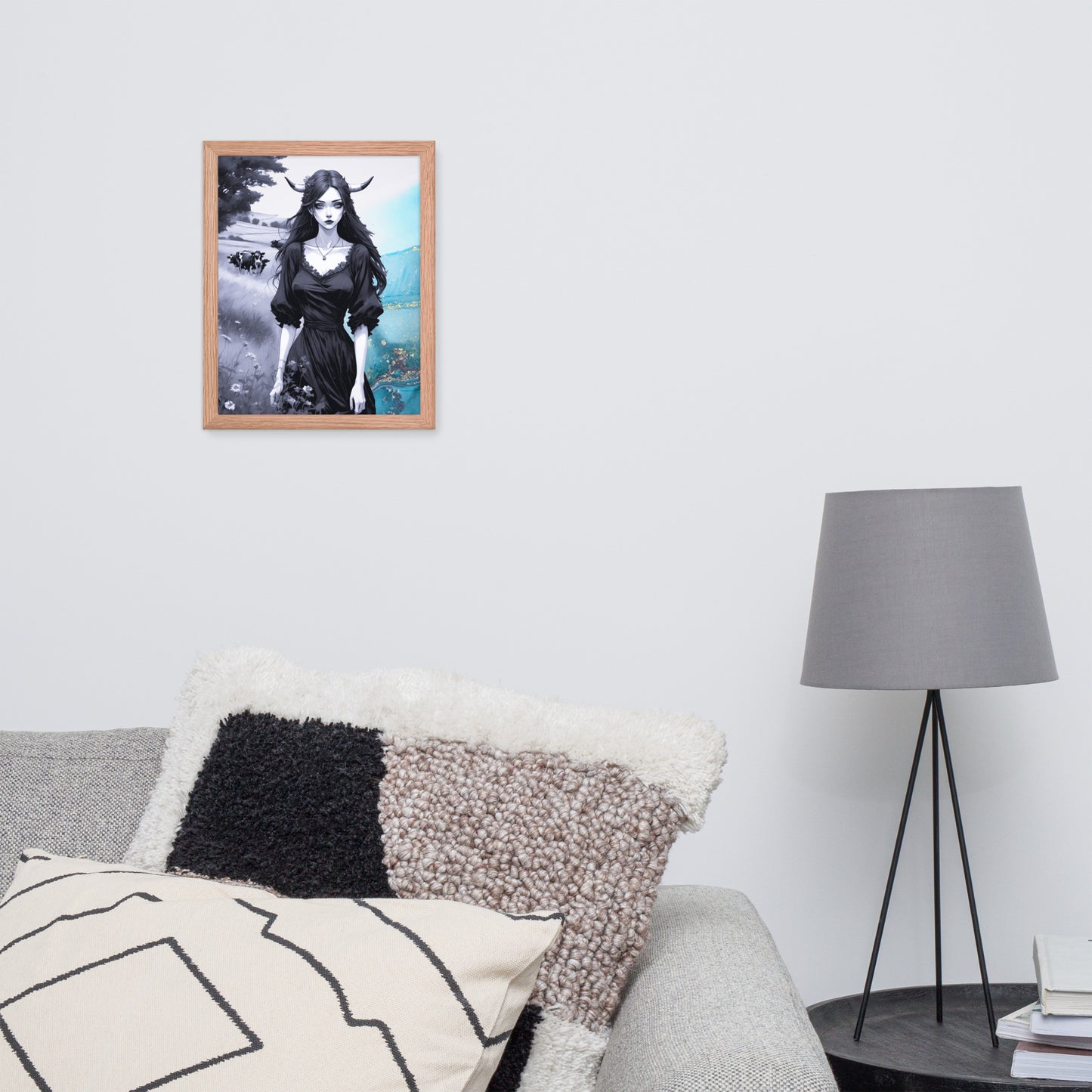 BW Marble V20 Framed Poster