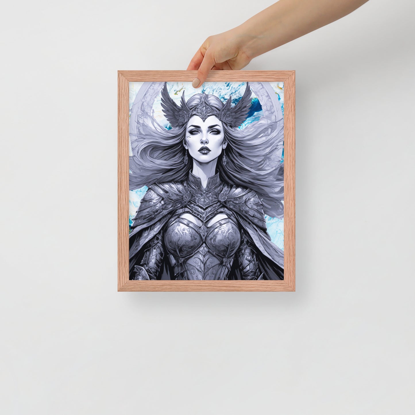BW Marble V12 Framed Poster