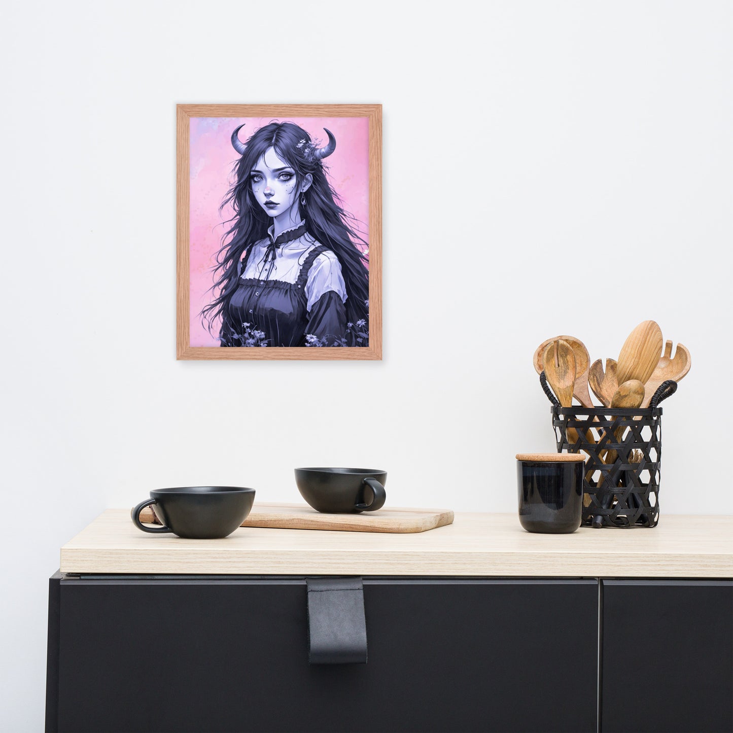 BW Marble V7 Framed Poster