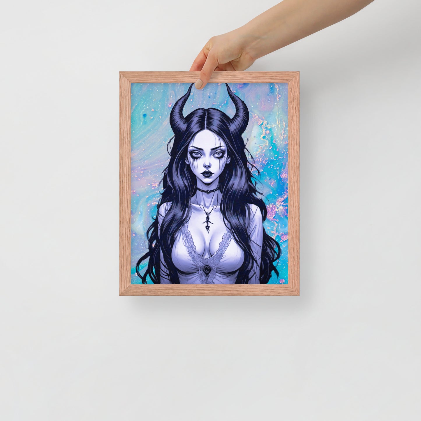 BW Marble V4 Framed Poster
