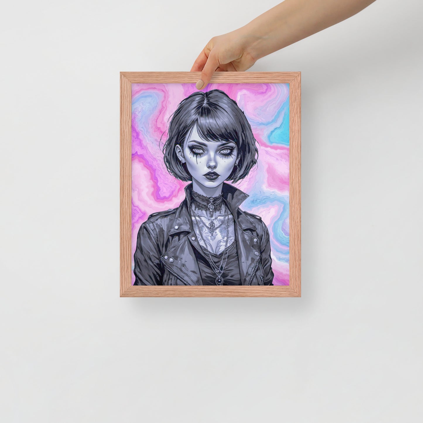 BW Marble V3 Framed Poster