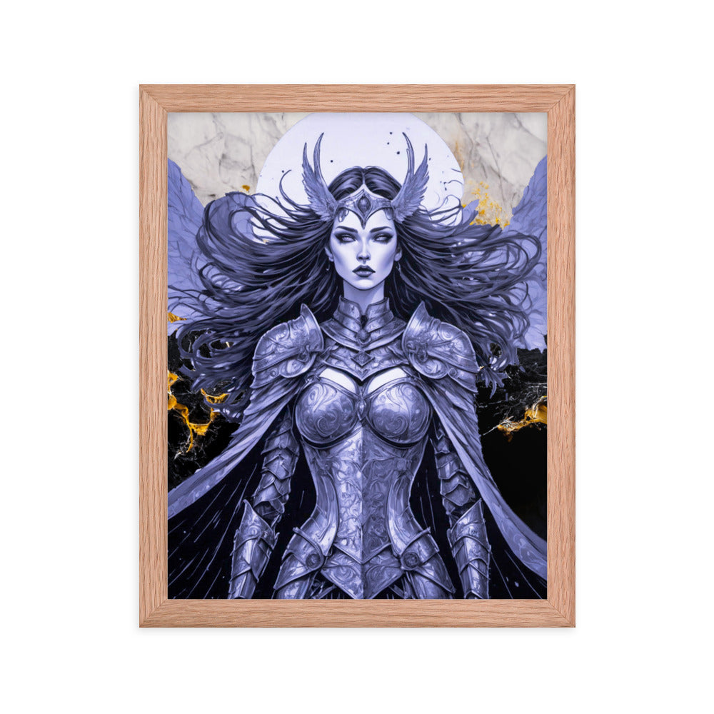 BW Marble V5 Framed Poster