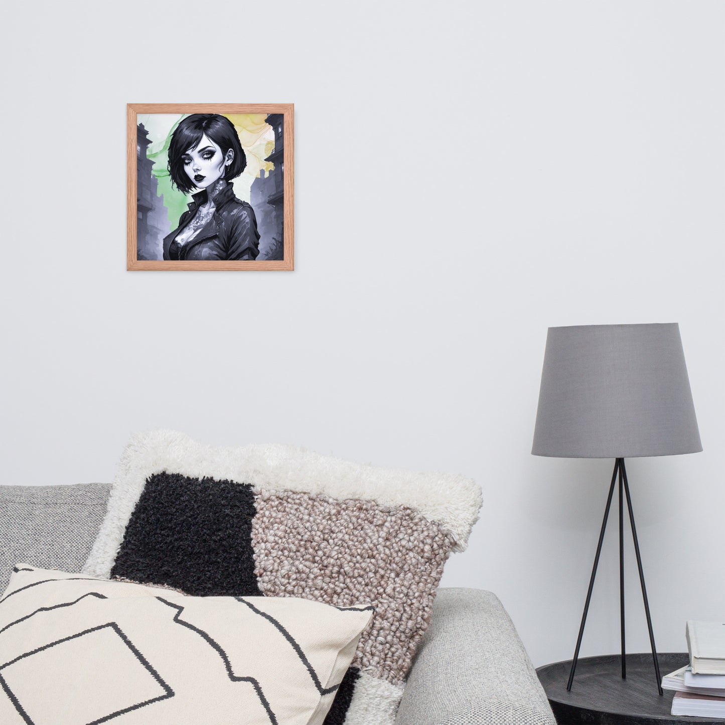 BW Marble V26 Framed Poster
