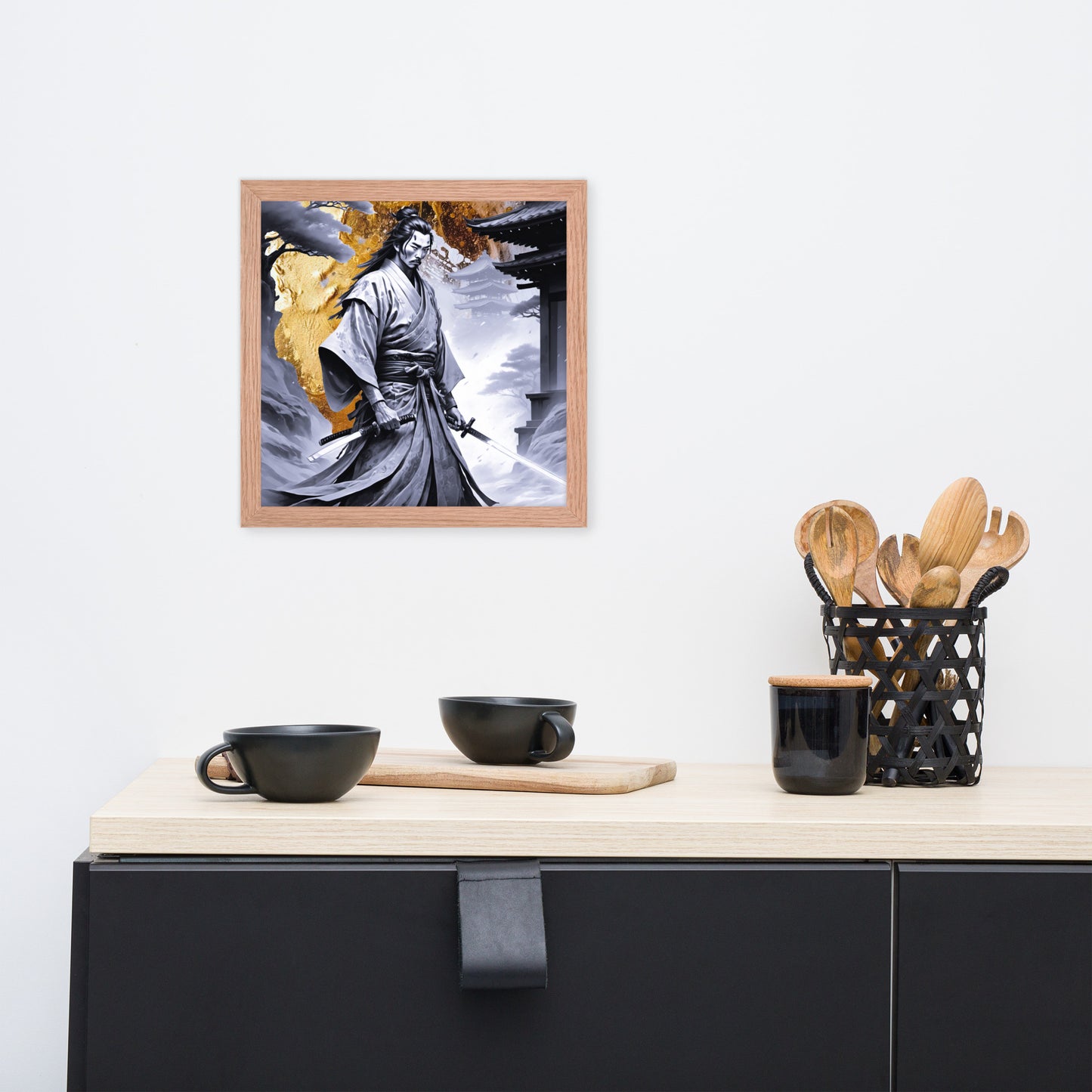 BW Marble V25 Framed Poster