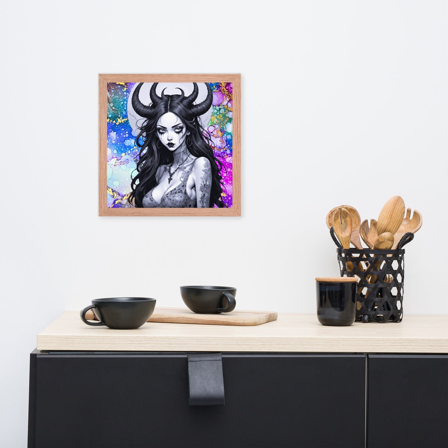 BW Marble V24 Framed Poster