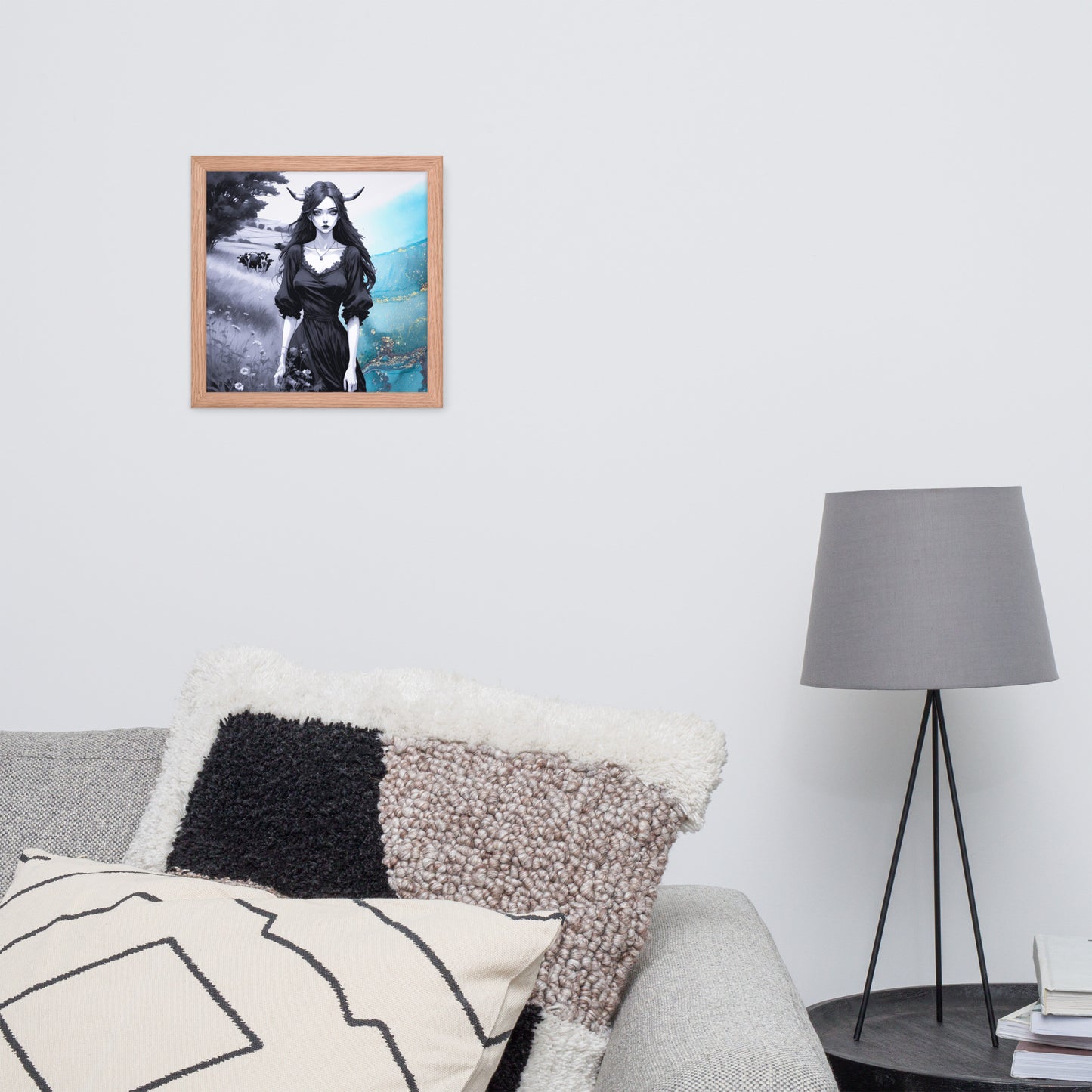 BW Marble V20 Framed Poster
