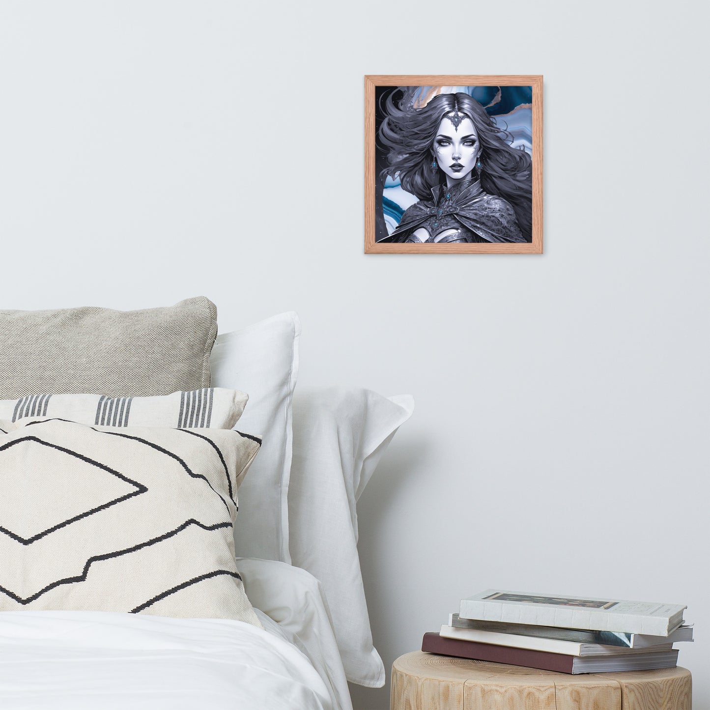 BW Marble V13 Framed Poster