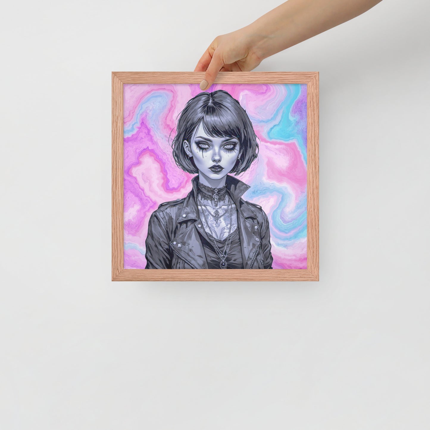 BW Marble V3 Framed Poster