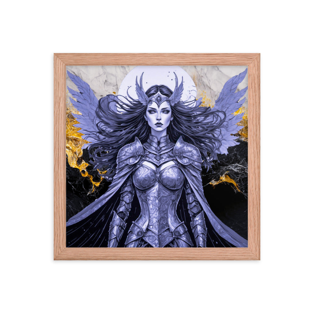 BW Marble V5 Framed Poster