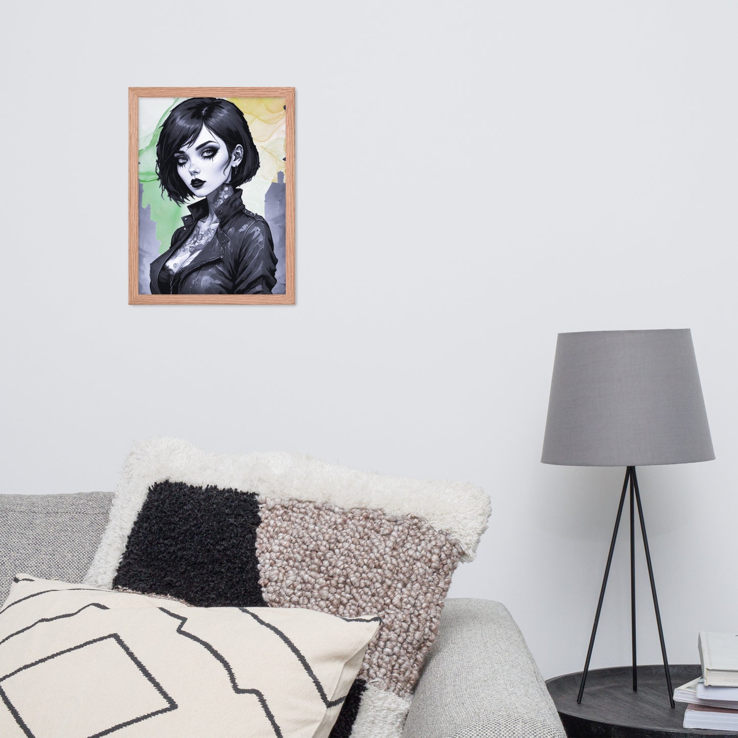 BW Marble V26 Framed Poster
