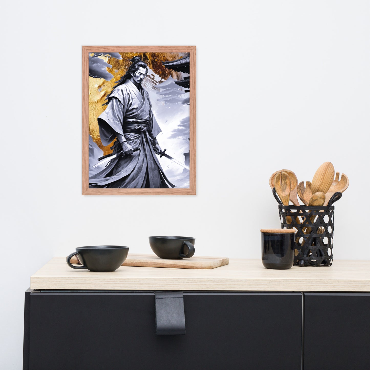 BW Marble V25 Framed Poster