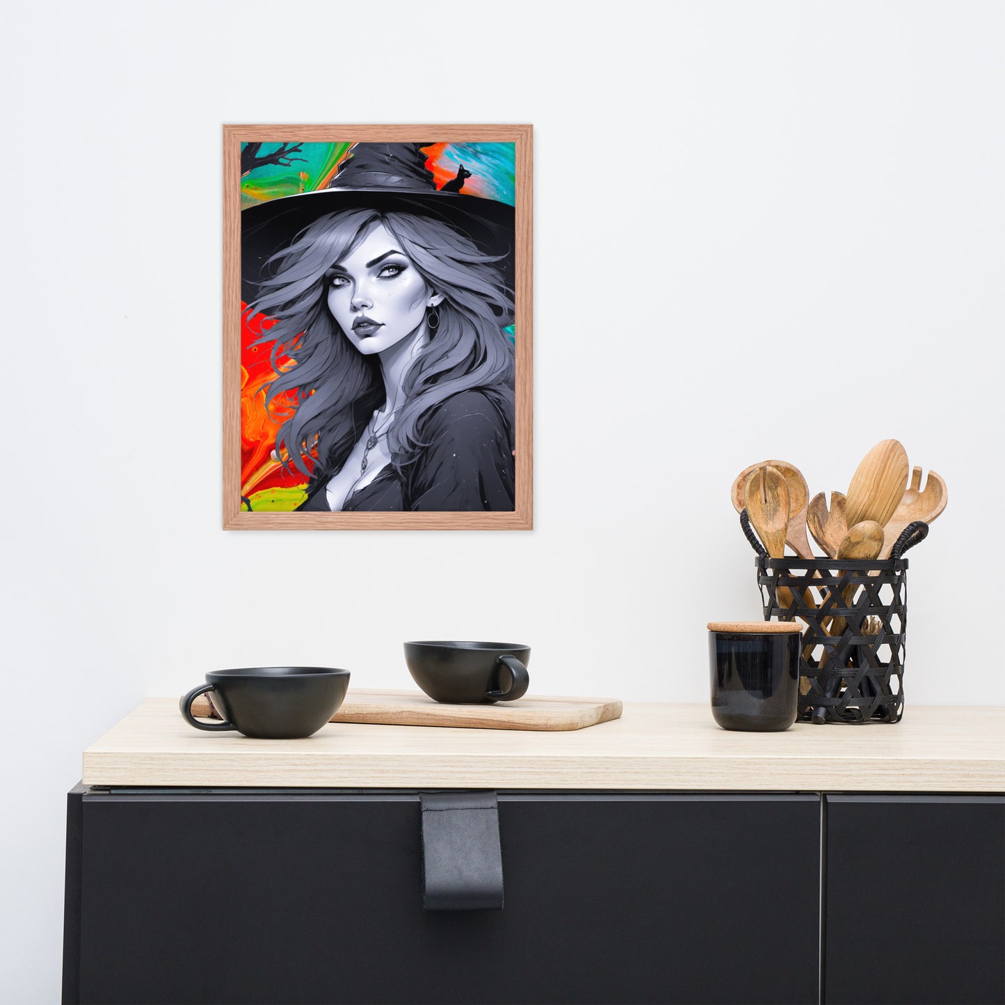 BW Marble V22 Framed Poster