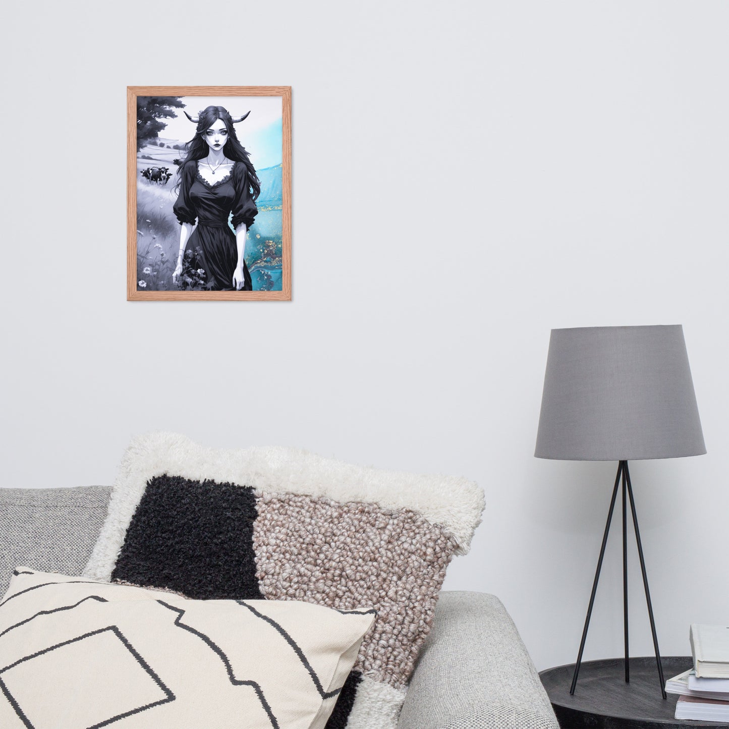 BW Marble V20 Framed Poster