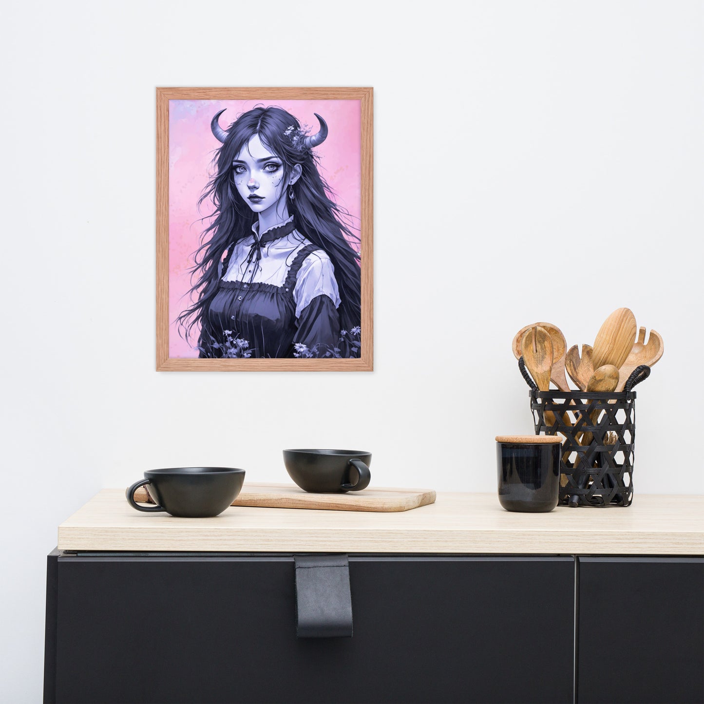 BW Marble V7 Framed Poster