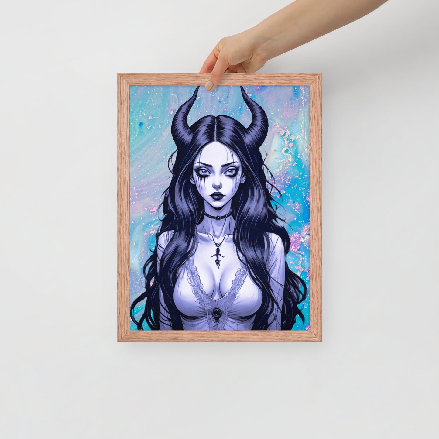 BW Marble V4 Framed Poster