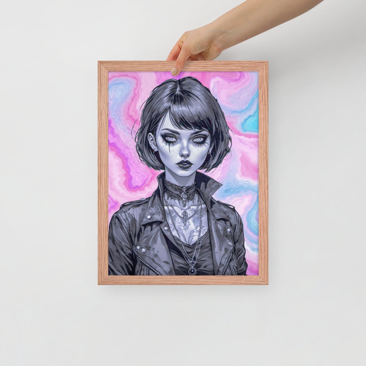 BW Marble V3 Framed Poster