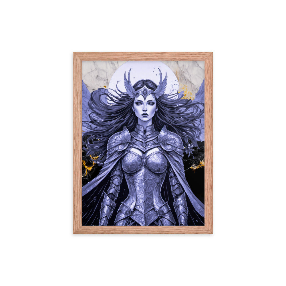 BW Marble V5 Framed Poster