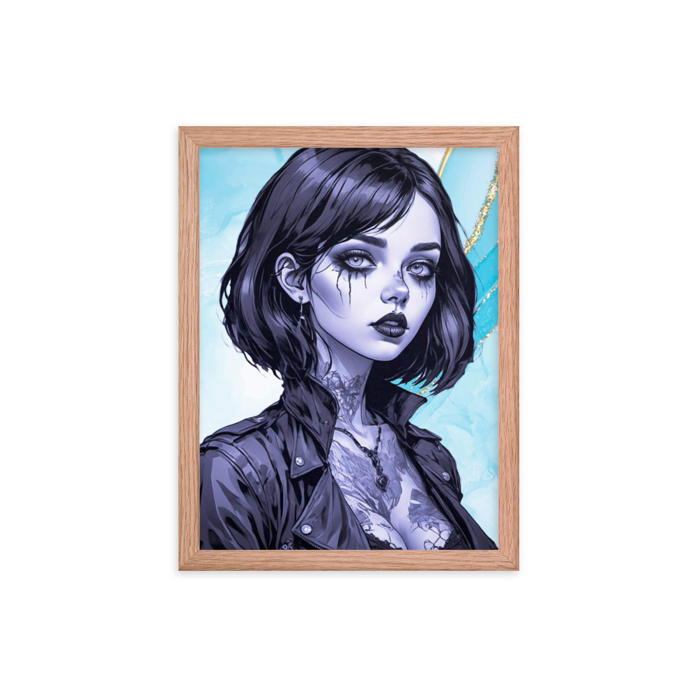 BW Marble V2 Framed Poster