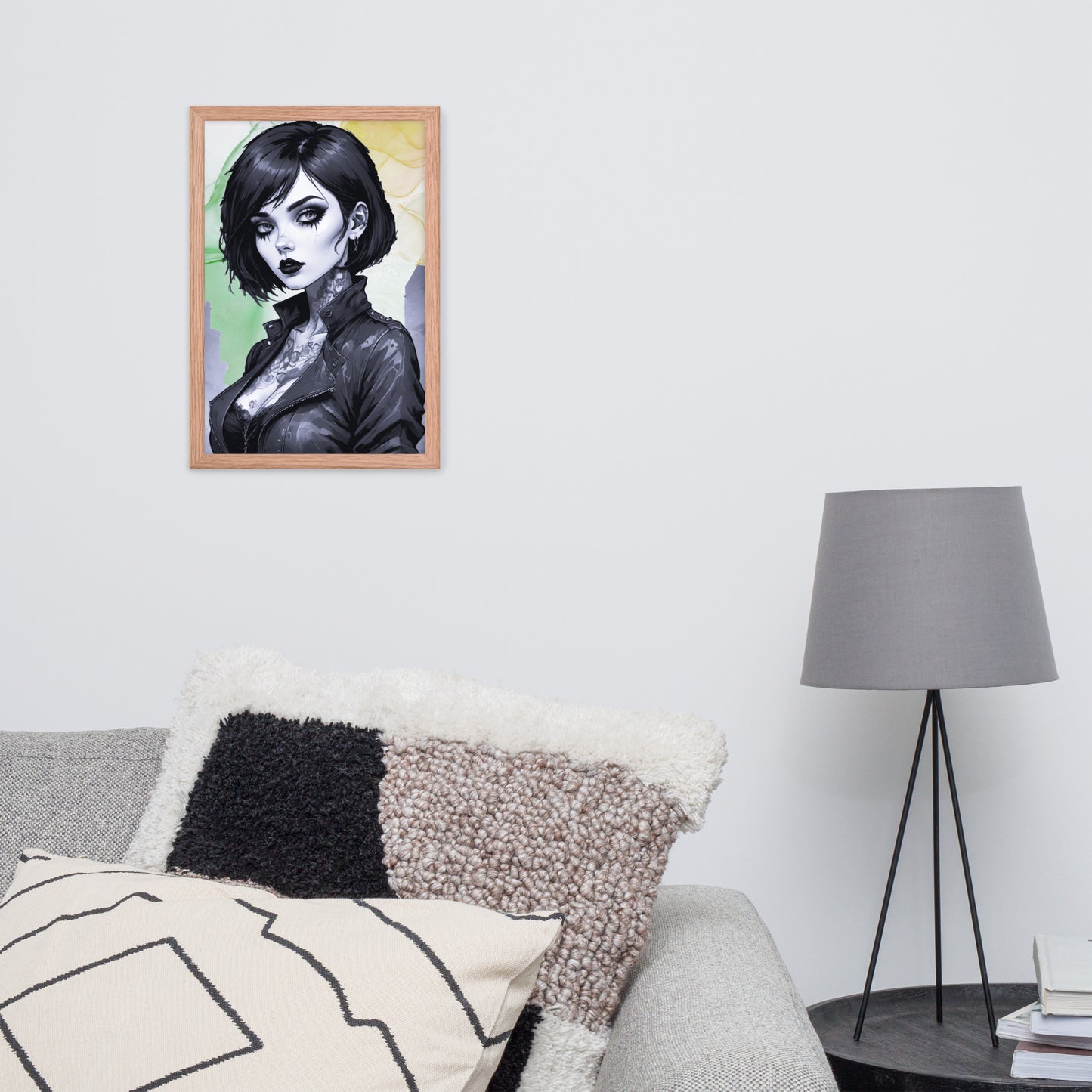 BW Marble V26 Framed Poster
