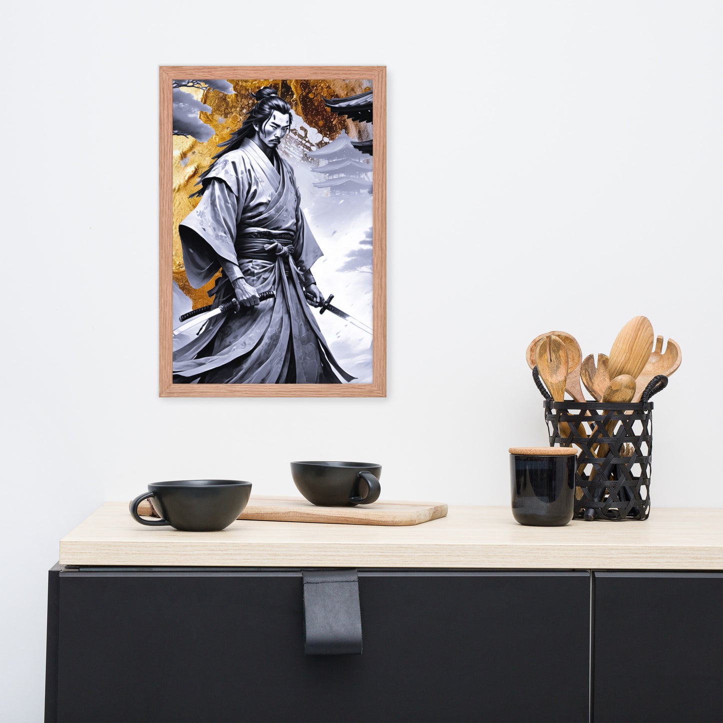 BW Marble V25 Framed Poster