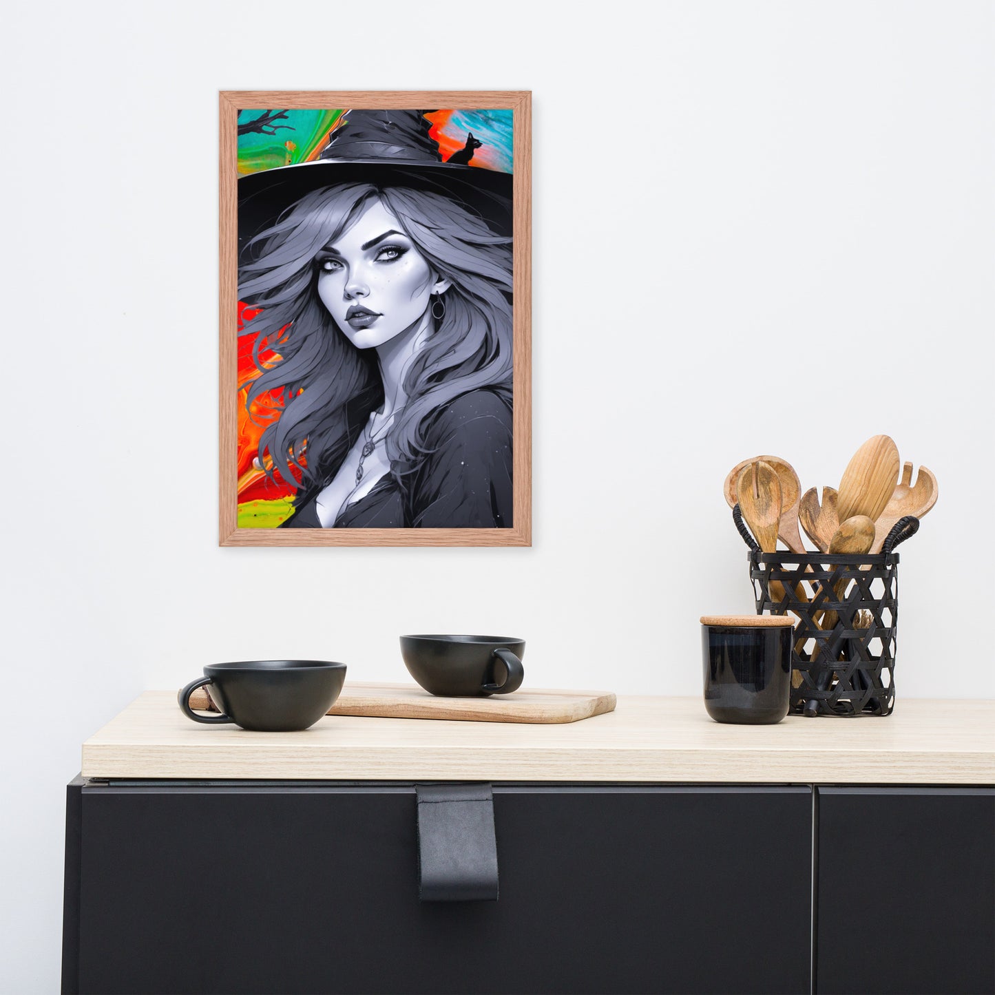 BW Marble V22 Framed Poster