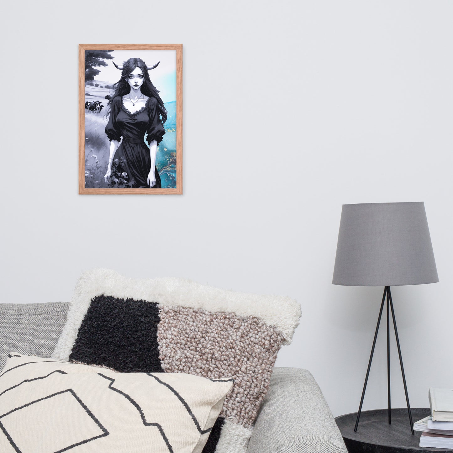 BW Marble V20 Framed Poster