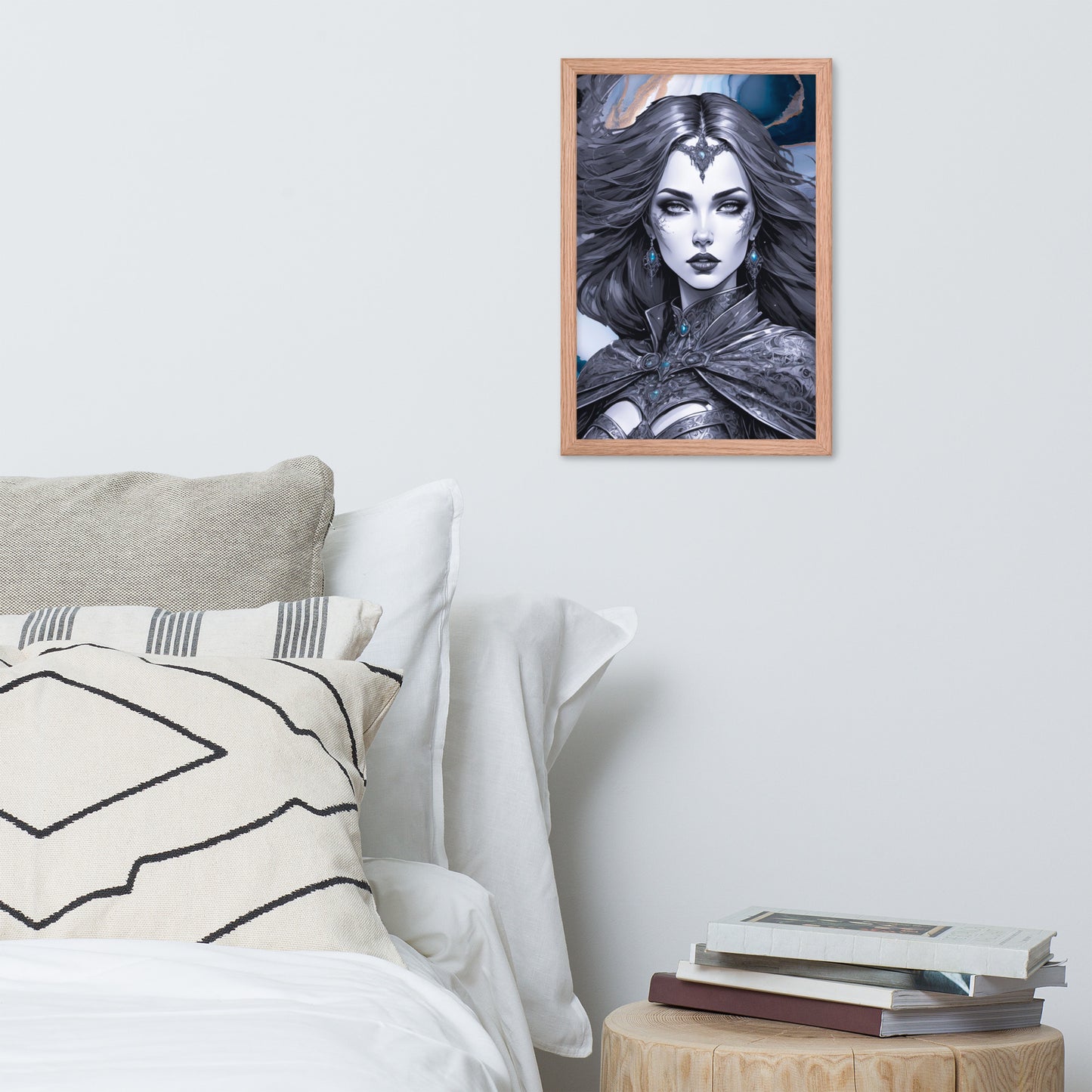 BW Marble V13 Framed Poster