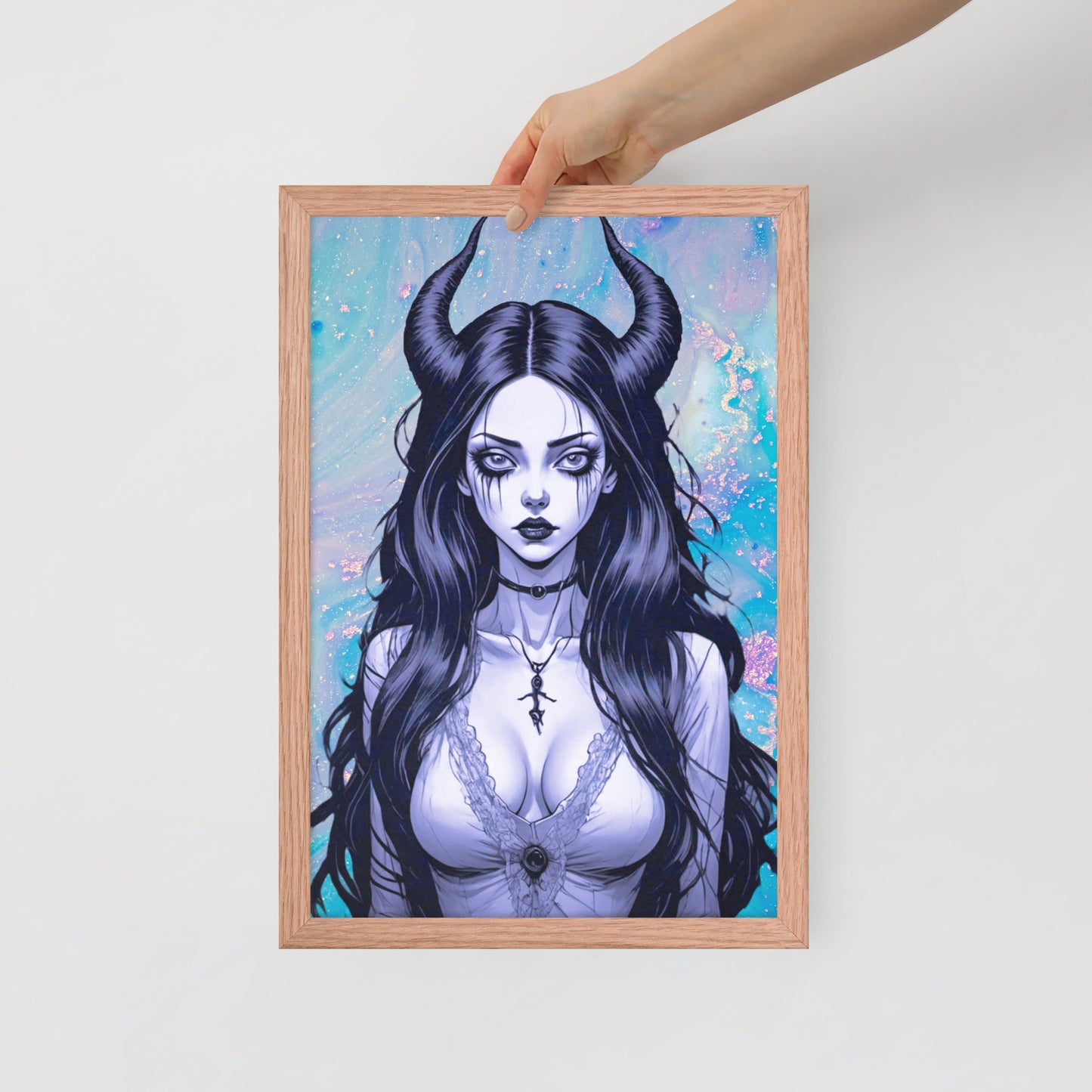 BW Marble V4 Framed Poster