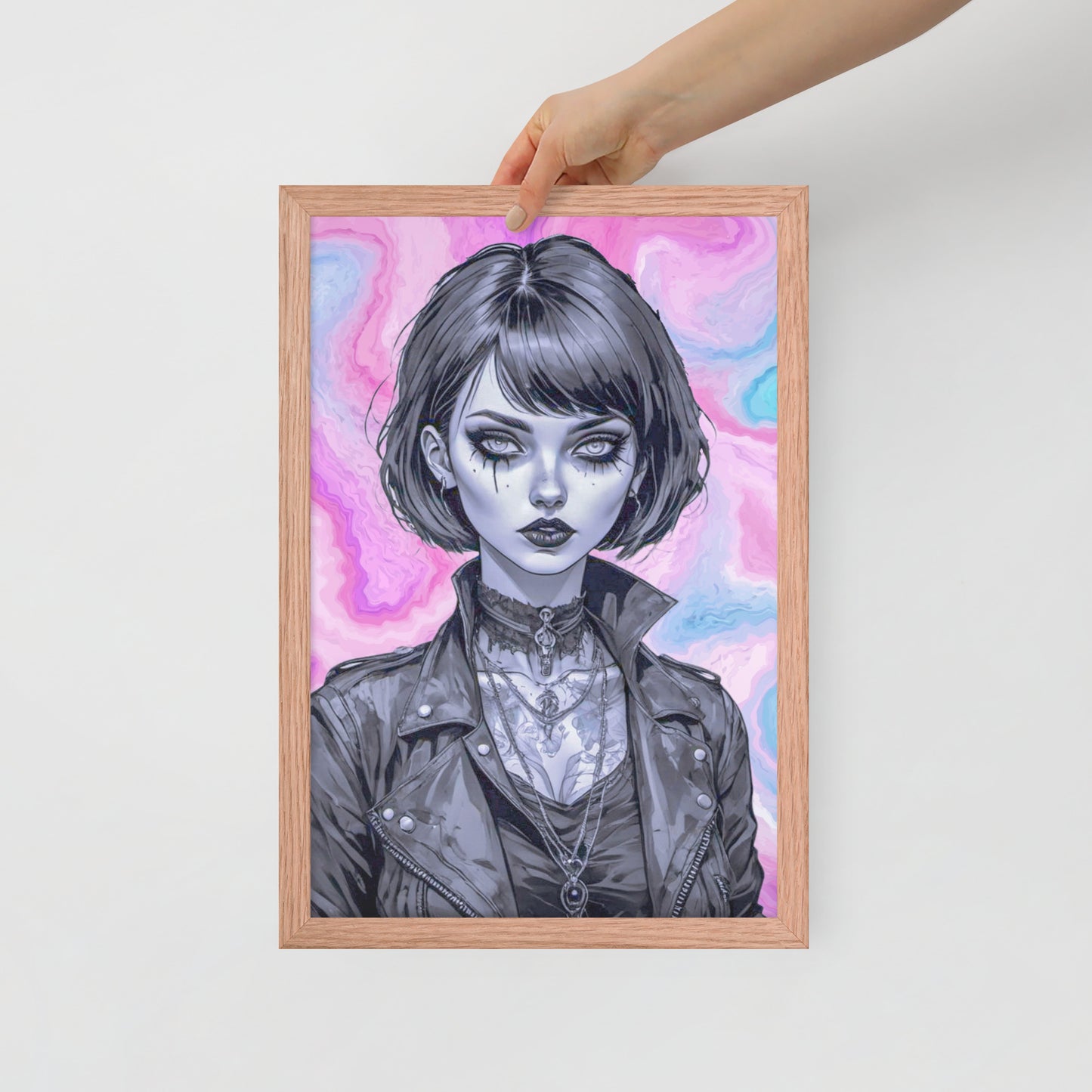 BW Marble V3 Framed Poster