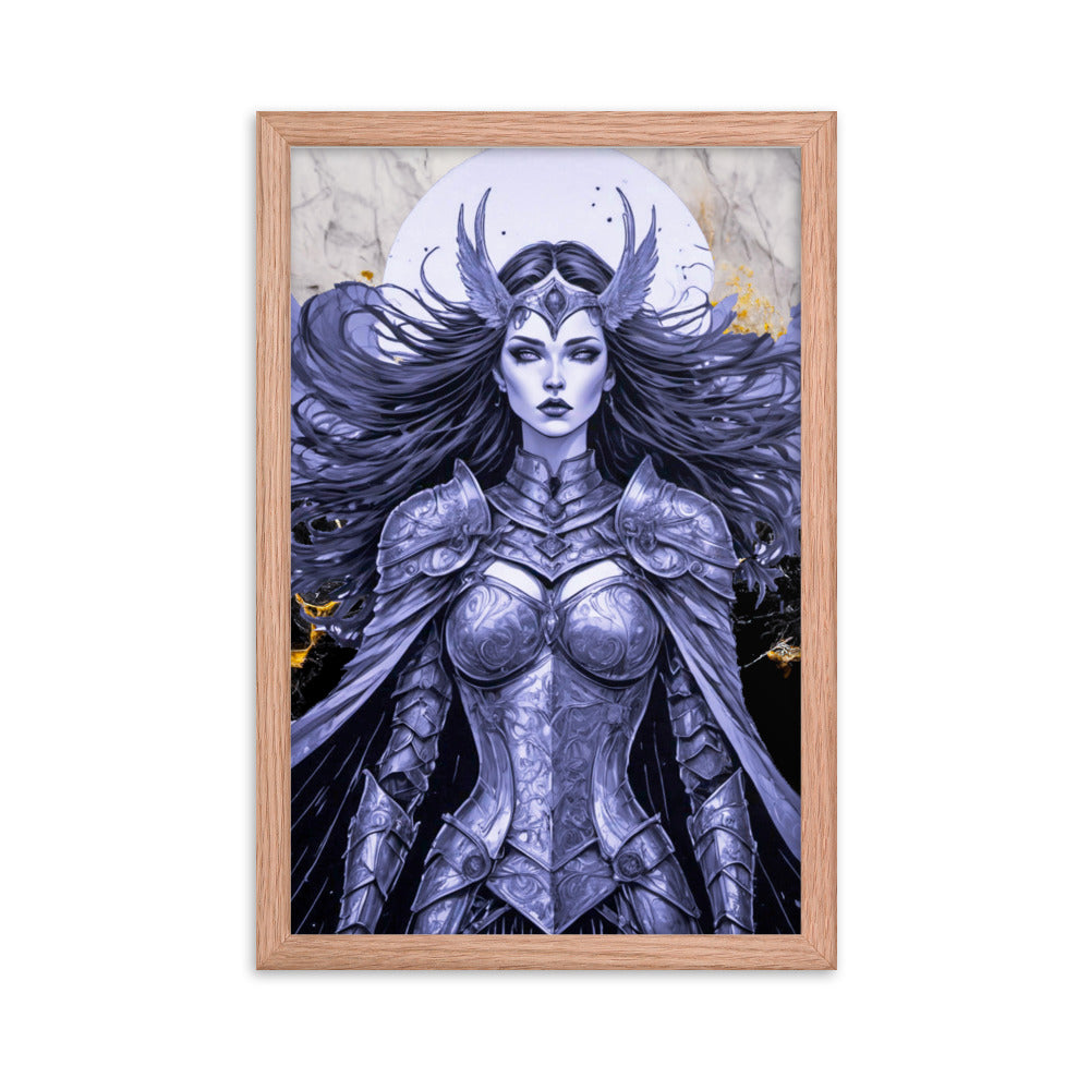 BW Marble V5 Framed Poster