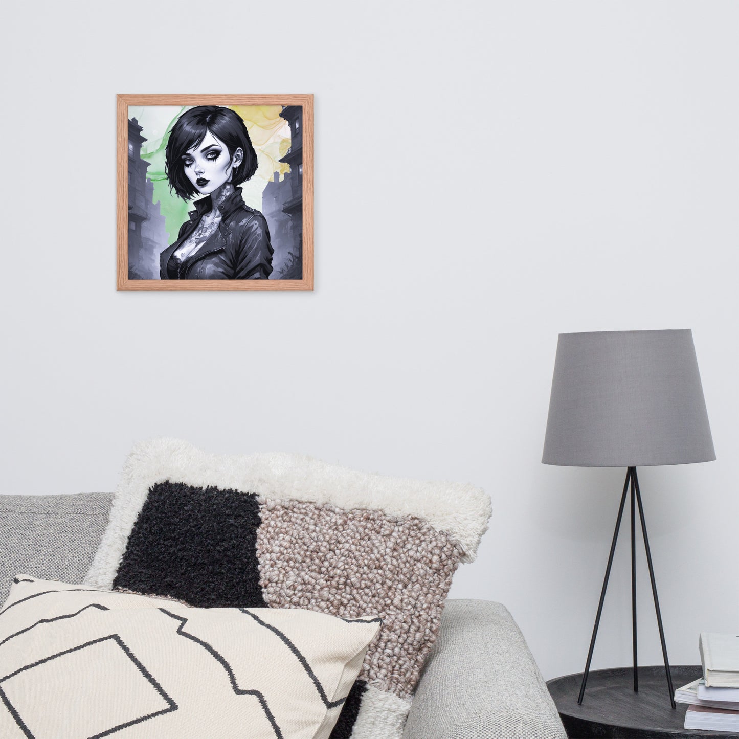 BW Marble V26 Framed Poster