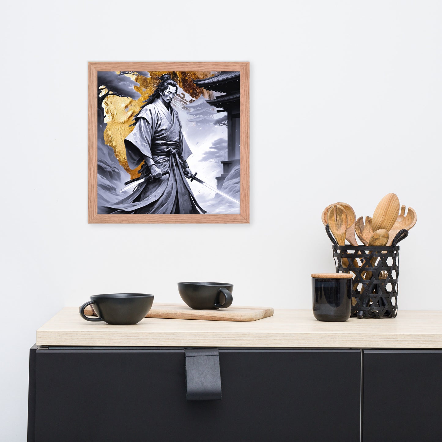 BW Marble V25 Framed Poster