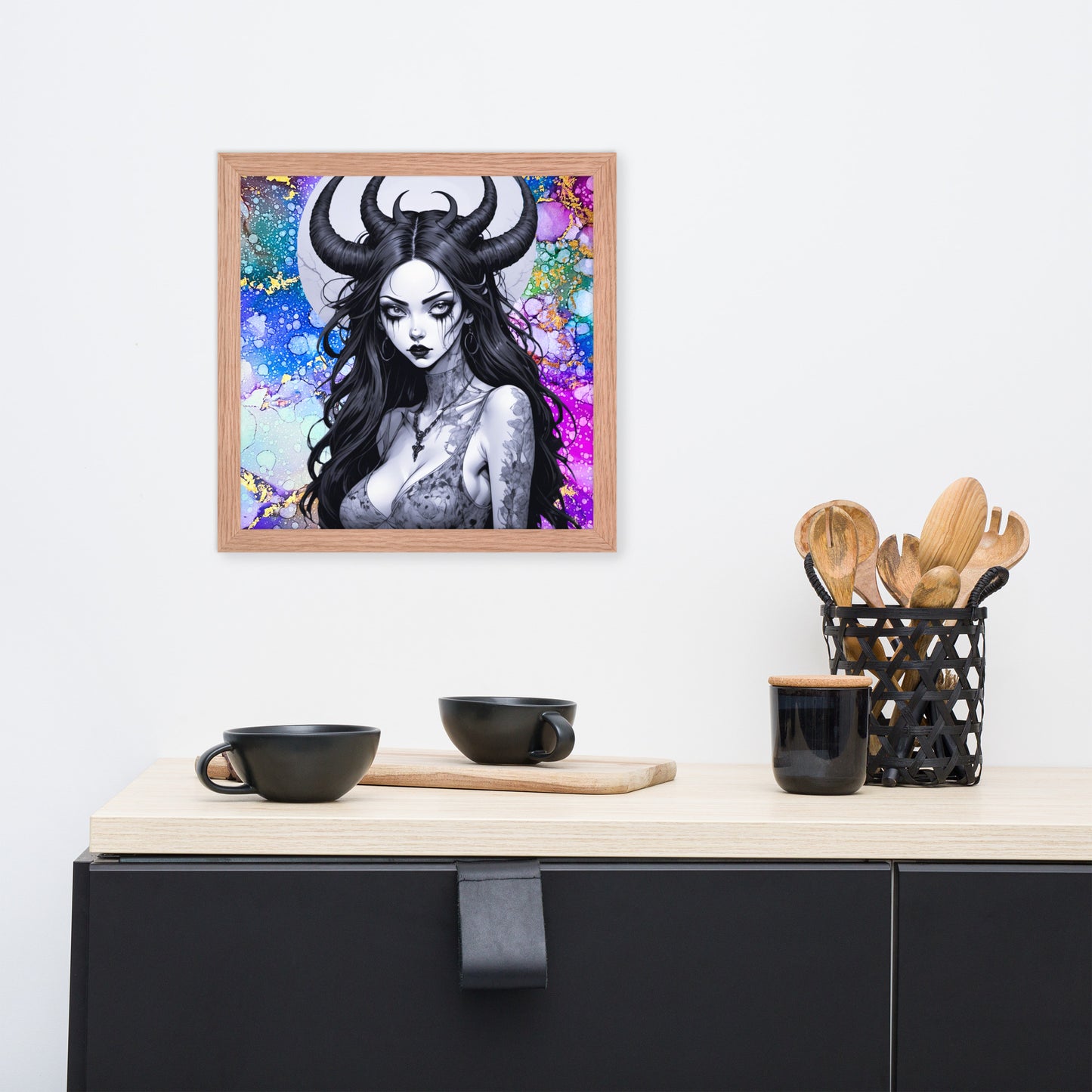 BW Marble V24 Framed Poster