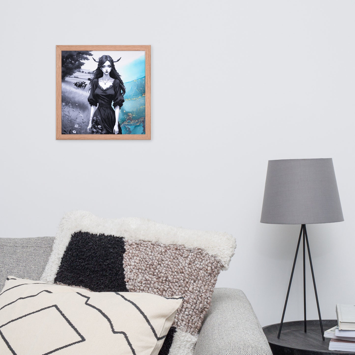 BW Marble V20 Framed Poster