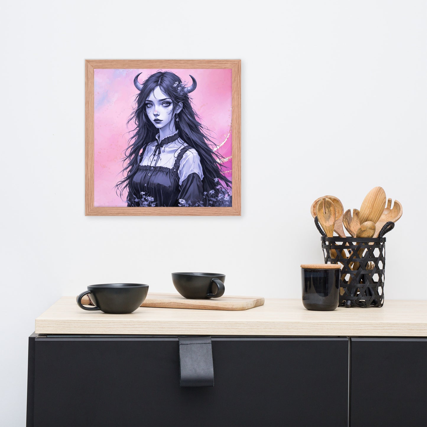 BW Marble V7 Framed Poster