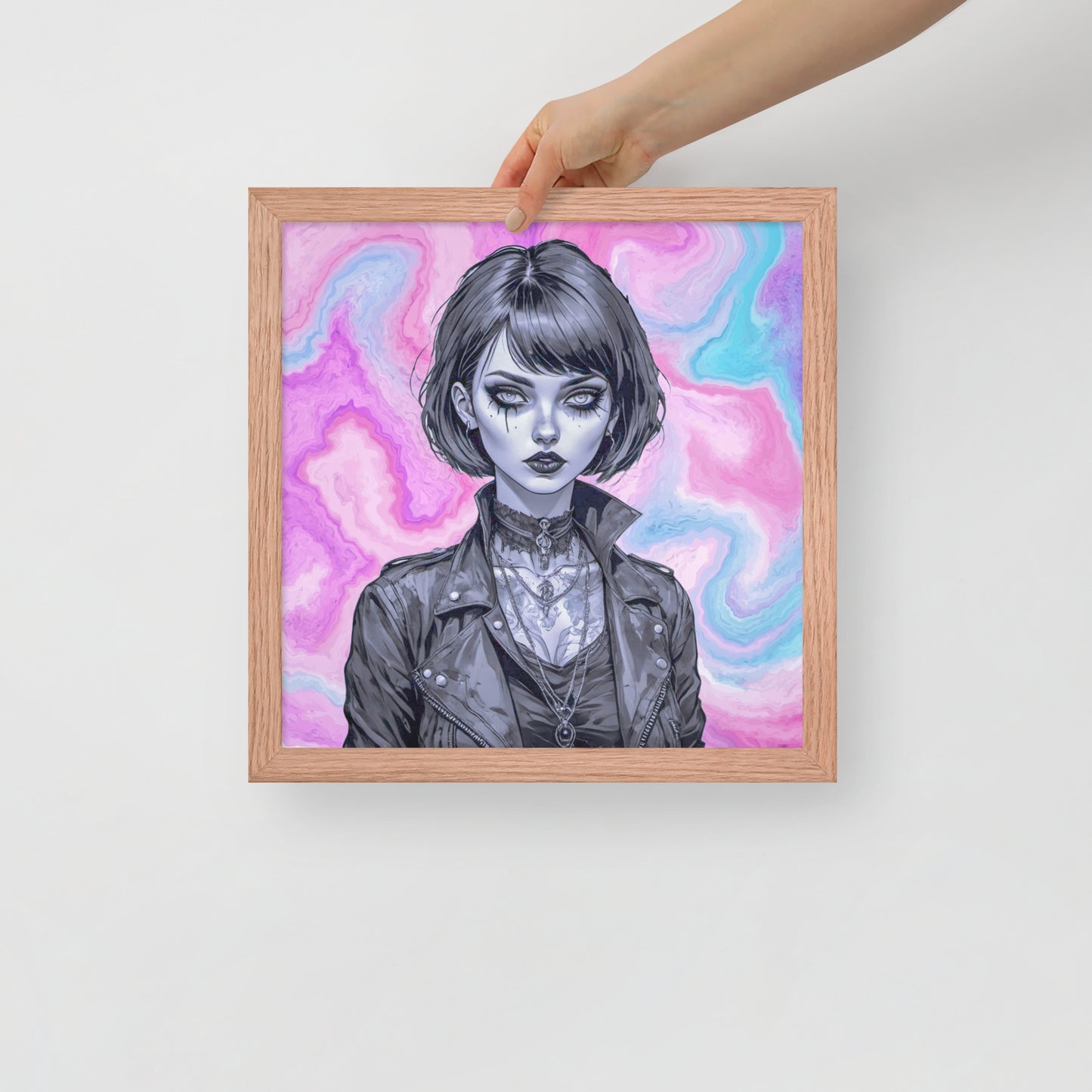 BW Marble V3 Framed Poster