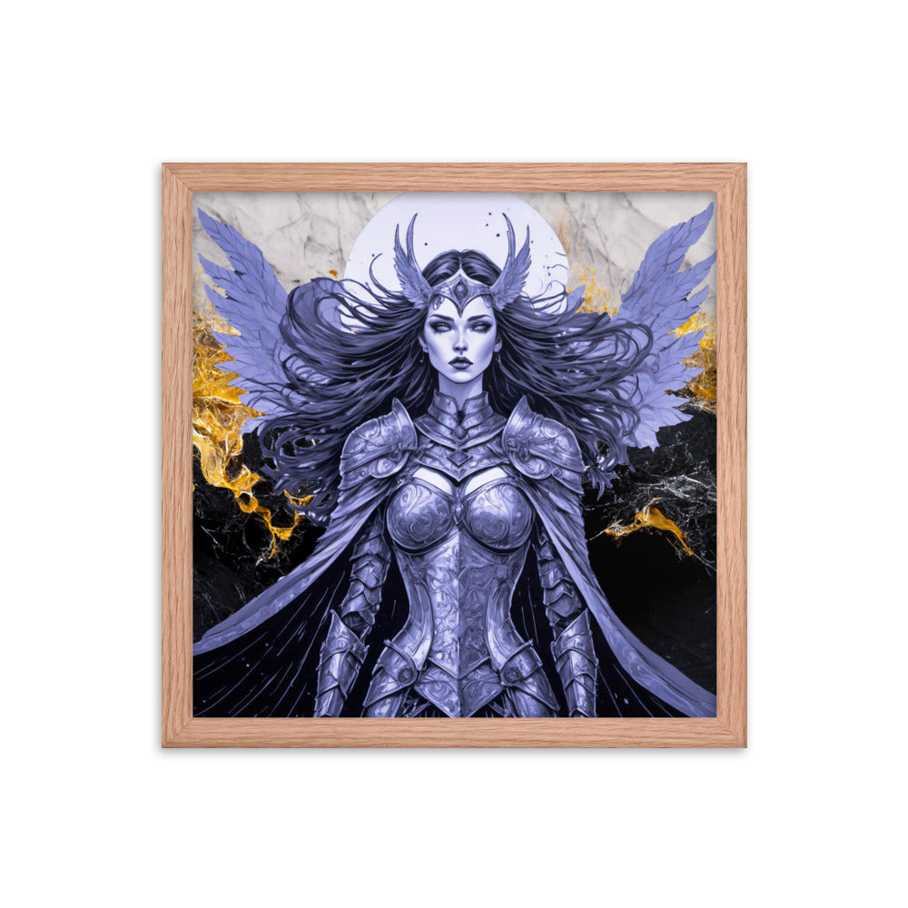 BW Marble V5 Framed Poster