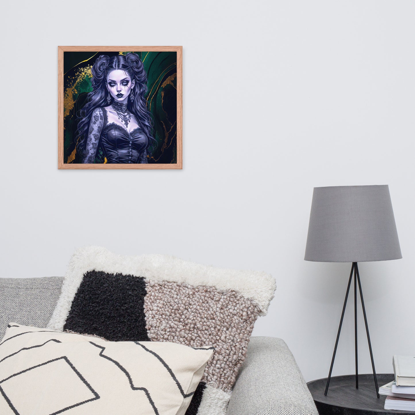 BW Marble V30 Framed Poster