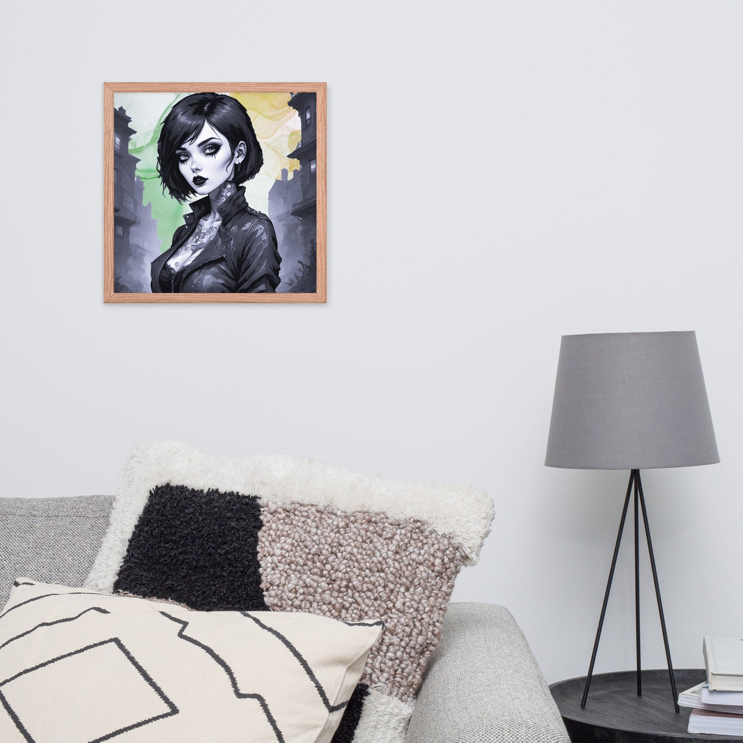 BW Marble V26 Framed Poster