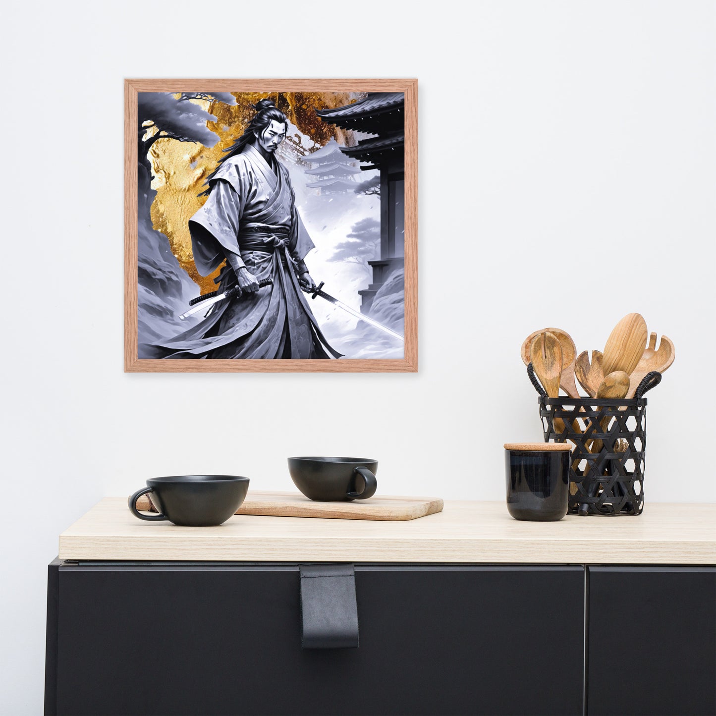 BW Marble V25 Framed Poster