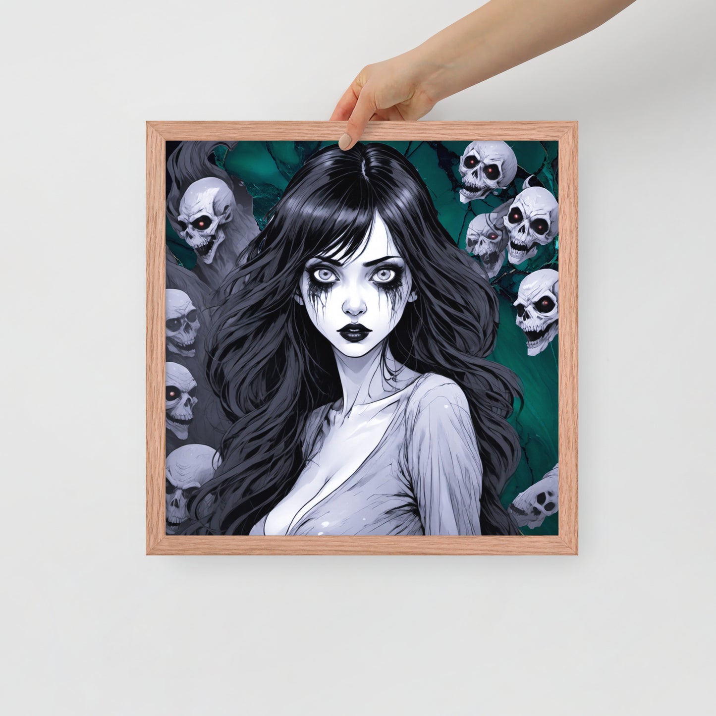 BW Marble V11 Framed Poster