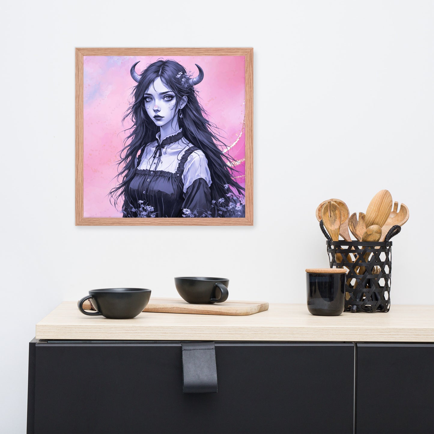 BW Marble V7 Framed Poster