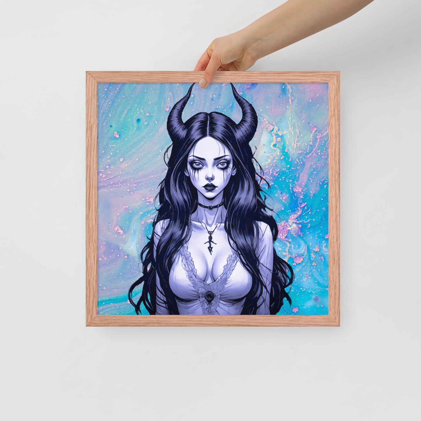 BW Marble V4 Framed Poster