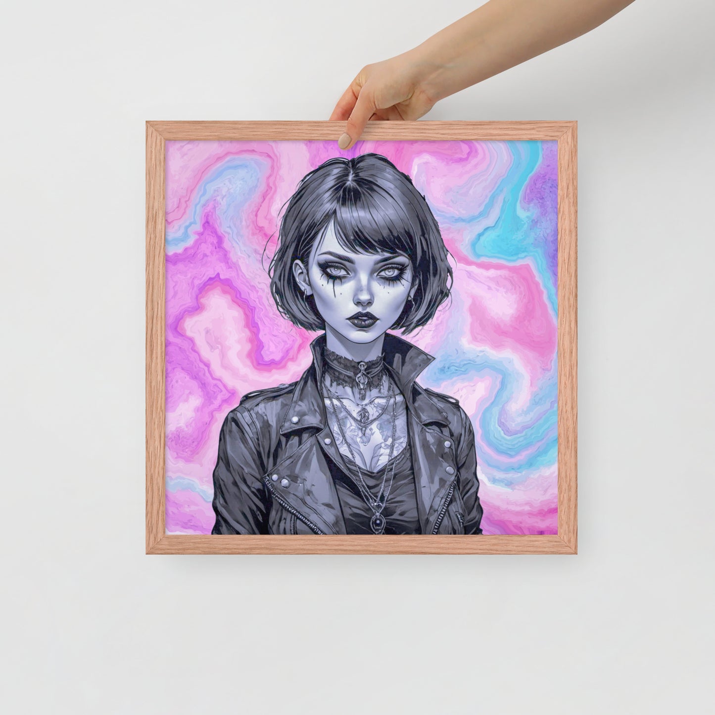 BW Marble V3 Framed Poster